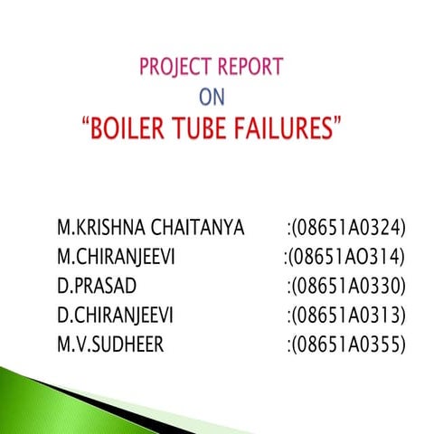 Boiler turbe failores