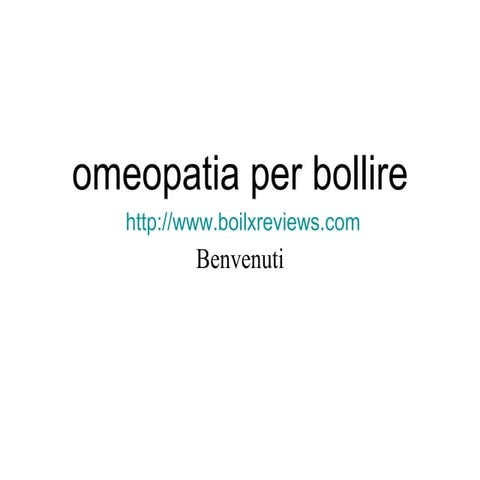 omeopatia per bollire