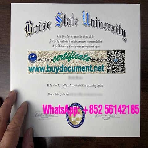 Boise State University diploma for sale.