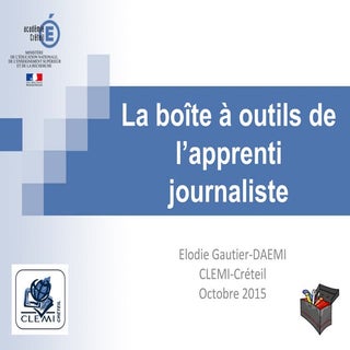Boite à outils apprenti journaliste