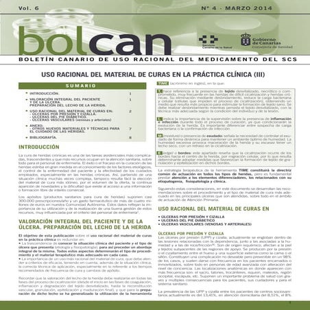 BOLETÍN CANARIO DE USO RACIONAL DEL MEDICAMENTO DEL SCS. USO RACIONAL DEL MAT...