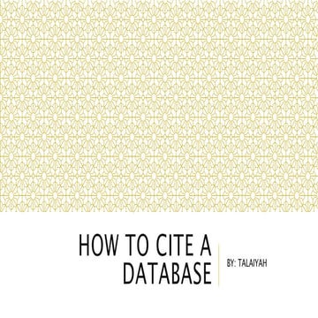 How to Cite a Database on EasyBib