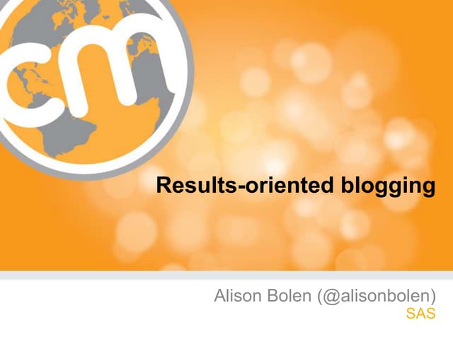Results driven blogging for B2B brands