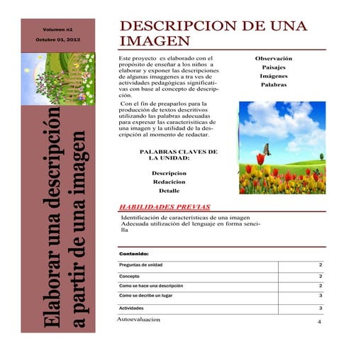 ELaborar una descripcion  a partir de una imagen 