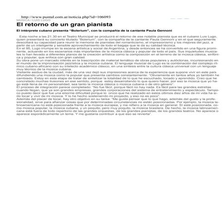 Luis Lugo Bolerium Teatro Municipal de Rio Cuarto