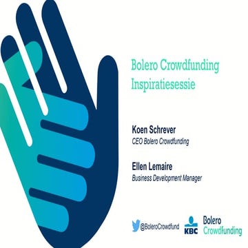 Bolero Crowdfunding Inspiratiesessie Leuven - 21 april 2016