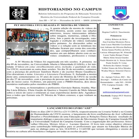 BOLETIM DE NOVEMBRO 2015