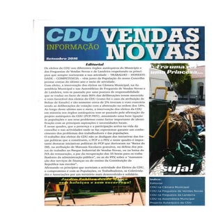 Boletim CDU Vendas Novas