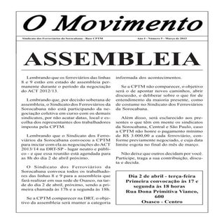 Boletim de assembleia