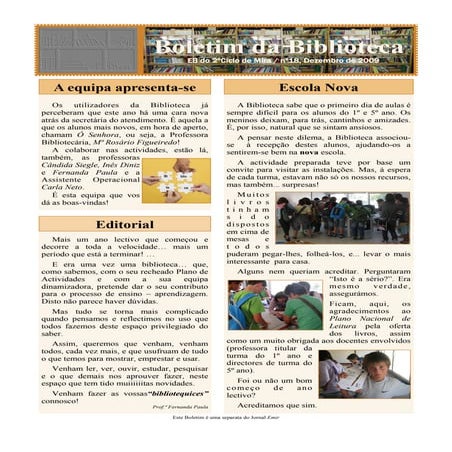 Boletim BE Dez 2009