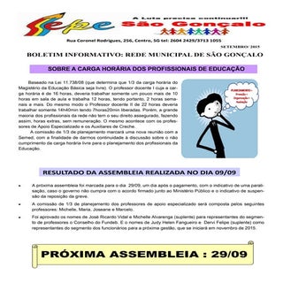 Boletim informativo rede municipal ...
