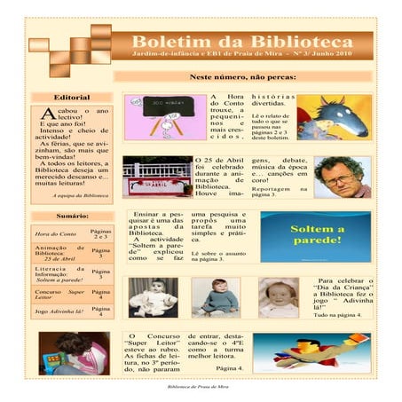 Boletim BE Junho 2010 - Praia