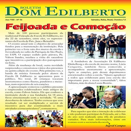 Boletim Dom Edilberto - outubro/2013 - nº 56