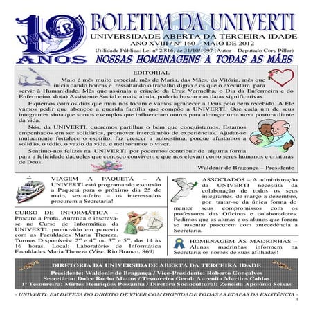 Boletim UNIVERTI maio 2012