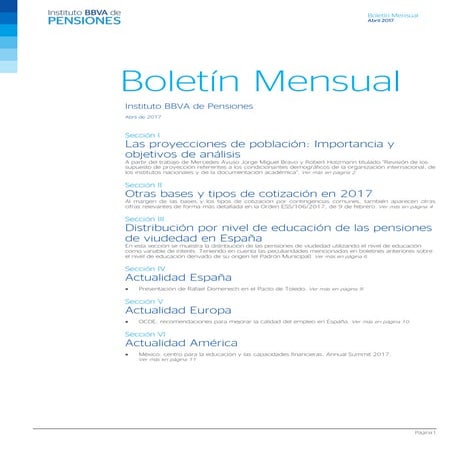 Boletin mensual Foro de Expertos Abril 2017