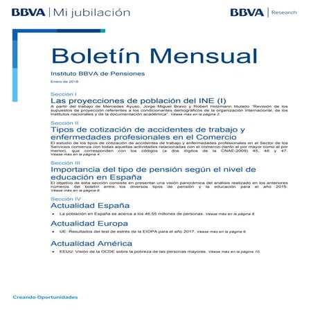 Boletín del Foro de Expertos de Enero 2018: Las proyecciones de población del...