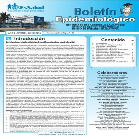 Boletín Epidemiologico I Semestre 2015