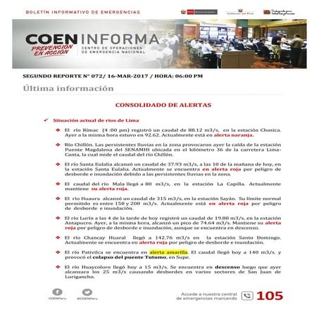 Boletin 02 coen peru 16 03-2017