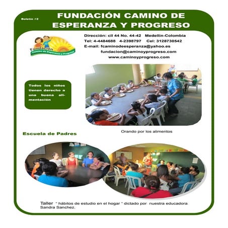Boletin #2 Fundación Camino de Esperanza y Progreso