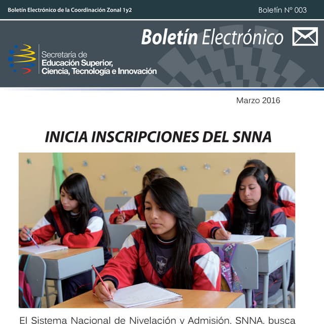 Boletin Electrónico Mes de Marzo