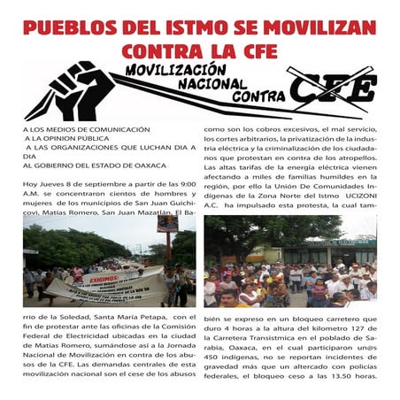 Boletin de prensa 8 de septiembre ucizoni