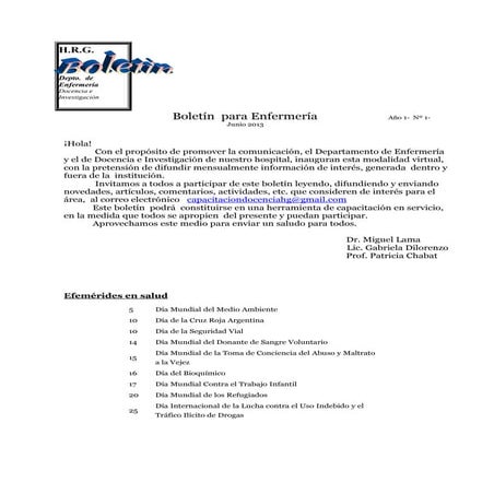 Boletin enfermeria nº1