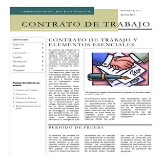 BOLETÍN I - CONTRATO DE TRABAJO Y S...