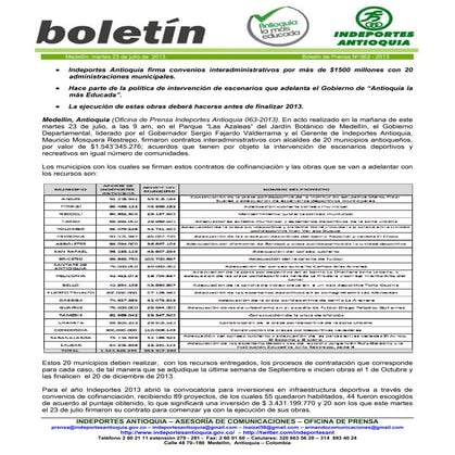 Boletin indeportes