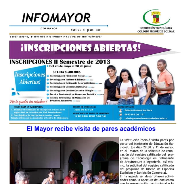 Boletin info mayor no. 50