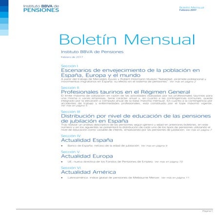 Boletin mensual Foro de Expertos Febrero 2017