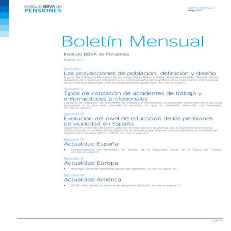 Boletin mensual Foro de Expertos Mayo de 2017