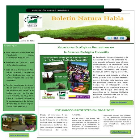 Boletín Natura Habla- Junio