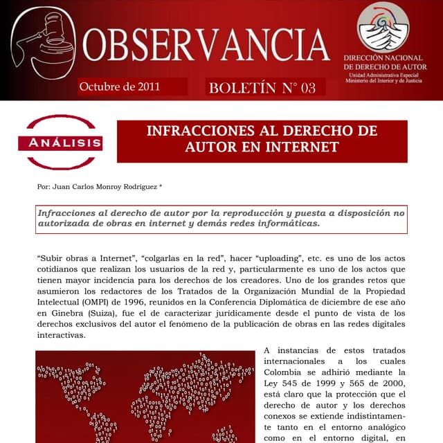 Boletin no 3 direccion nacional de derecho de autor