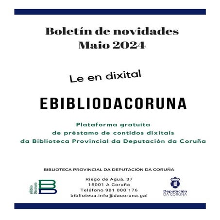 Boletín de novidades dixitais eBibliodaCoruna