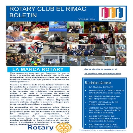 Rotary Club El Rimac - Boletín Octubre 2020