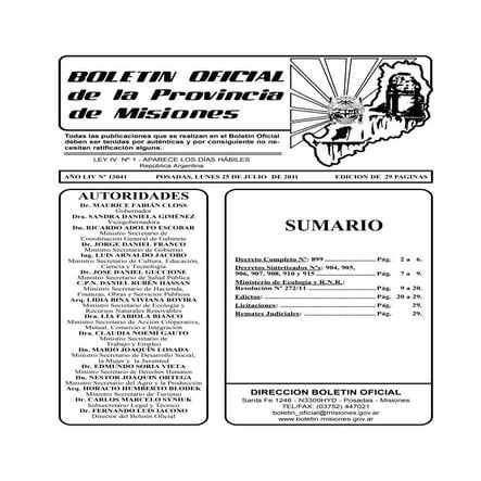 Boletin oficial reglamentación actividades en parques provinciales pag 9 a 29