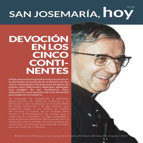 Boletín sobre san Josemaria Escriva Balaguer (2024)