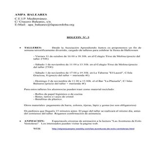 Boletin informativo  5