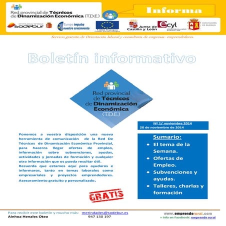 Boletin TDEs Burgos nº1