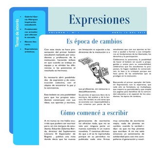 Boletin Escolar sobre Literatura