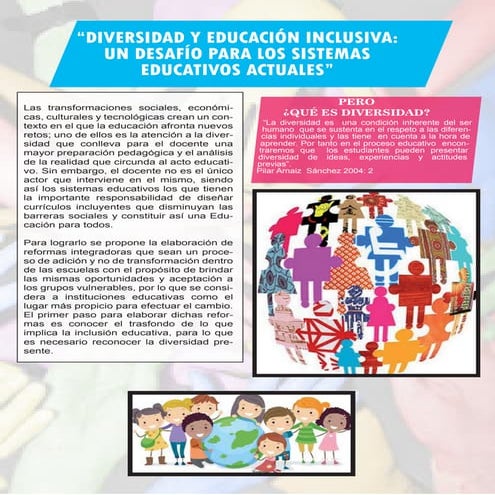 Diversidad y educación inclusiva: un desafío para los sistemas ...