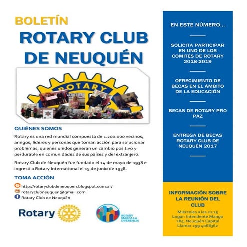 Boletín 01 julio- año 2017-2018 Rotary Club de Neuquén