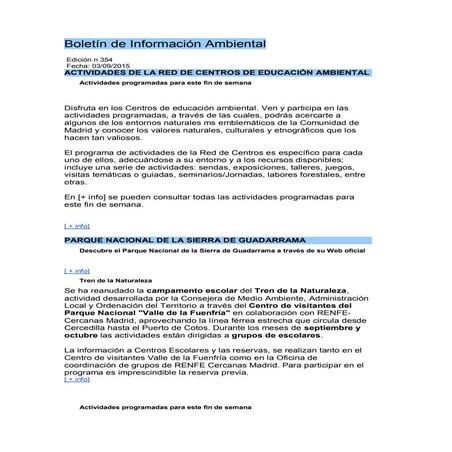 Boletn de informacin ambiental