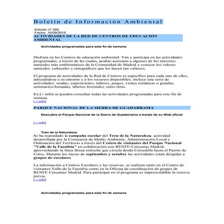 Boletín de información ambiental 11 del 9