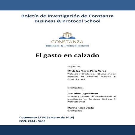 “El gasto en calzado” 2016