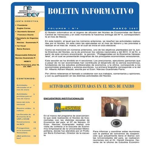 NEBCV Boletín informativo nº 4