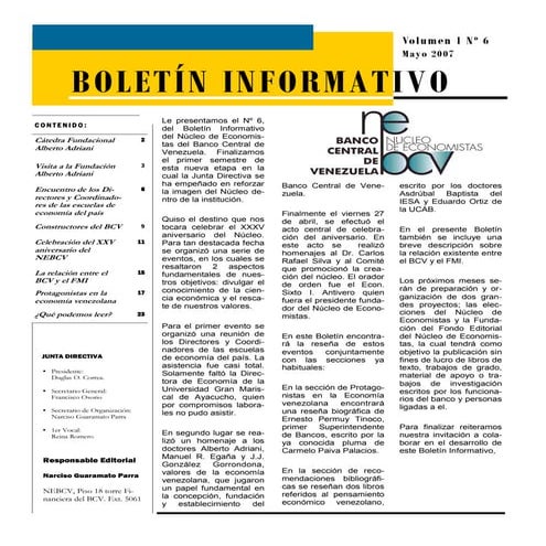 NEBCV Boletín informativo nº 6