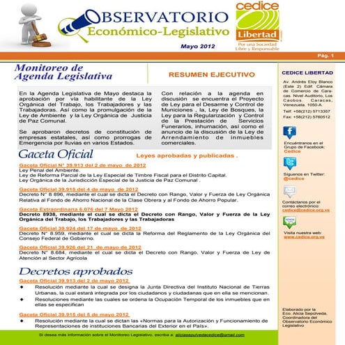 Boletín monitoreo+a legislativa+mayo+2012