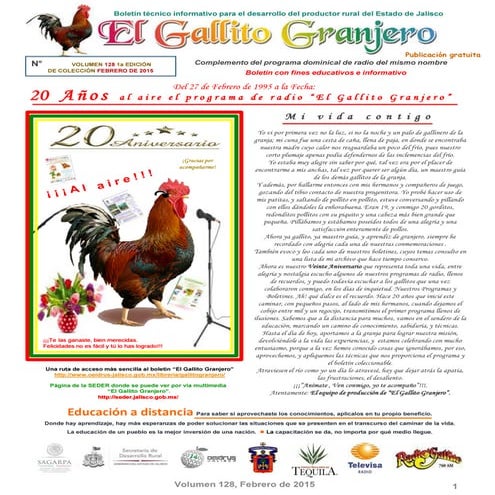 Boletín técnico colec. Febrero 2015