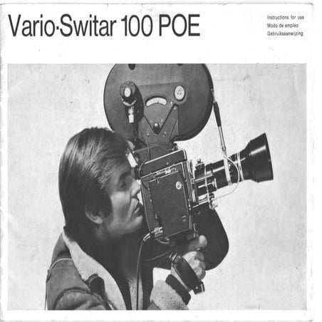 Bolex vario switar 100 poe lens-user manual_multiple languages